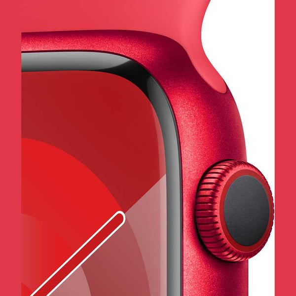 Apple Watch Series 9 GPS + Cellular 41mm (PRODUCT)RED Aluminum Case with (PRODUCT)RED Sport Band M/L – Middle East Version