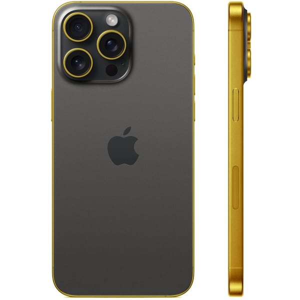 Merlin Craft iPhone 15 Pro Max Edge Of Gold 256GB Black Titanium 5G Smartphone