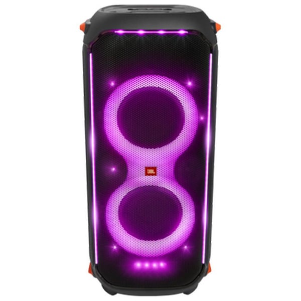 JBL Partybox 710 Party Speaker with 800W RMS Powerful Sound, Built In Lights, Splashproof Design, Smooth-Glide Wheels, Dual Connect, Sound Effects, Karaoke Mode – Black