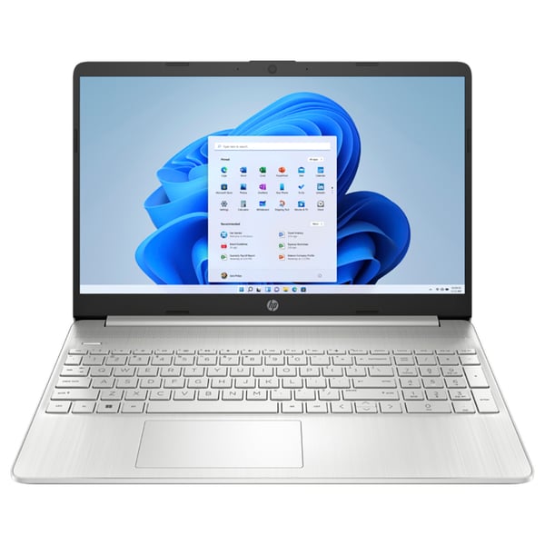 HP (2022) Laptop – 12th Gen / Intel Core i3-1215U / 15.6inch FHD / 256GB SSD / 8GB RAM / Shared Intel UHD Graphics / Windows 11 Home / English & Arabic Keyboard / Natural Silver / Middle East Version – [15s-FQ5148NE]